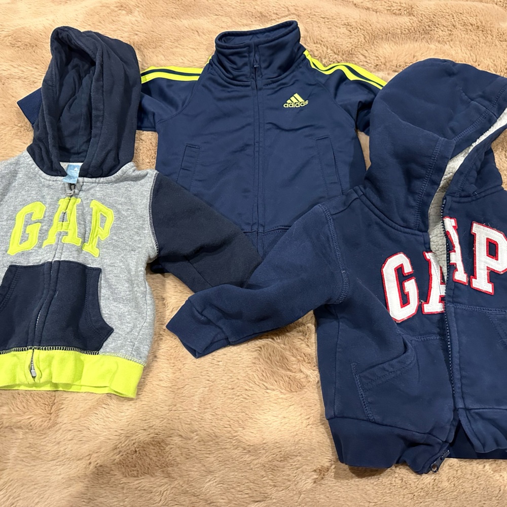 Baby jackets X3-Adidas and Gap